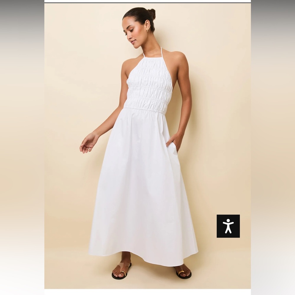 Solid & Striped Meira Dress L White L(12-14) Resort Tuckernuck